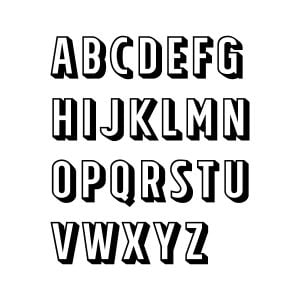 happy alfabet muursticker