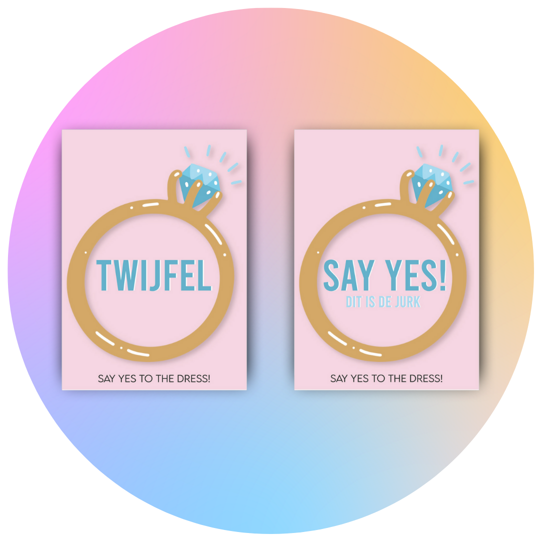 Wedding printables say yes to the dress