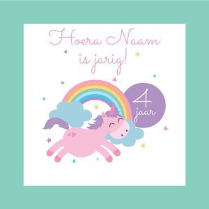 Unicorn rainbow label