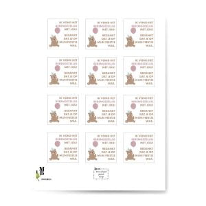 Bedankt beregezellig label