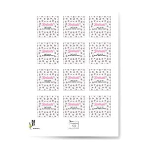 Alternative view of Bedankt cupcakes label