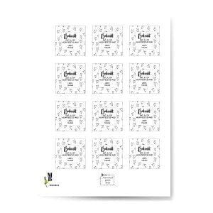 Bedankt hartjes doodle naam