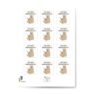 Beregezellig honing beer label