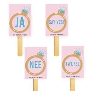 Say yes ring blauw kaarten