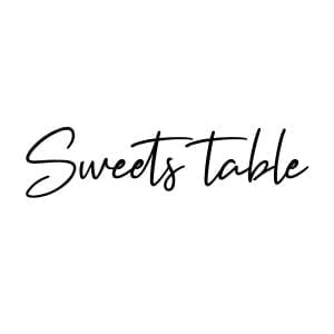Sweets table sticker