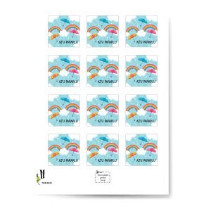 Alternative view of Aju regenboog label