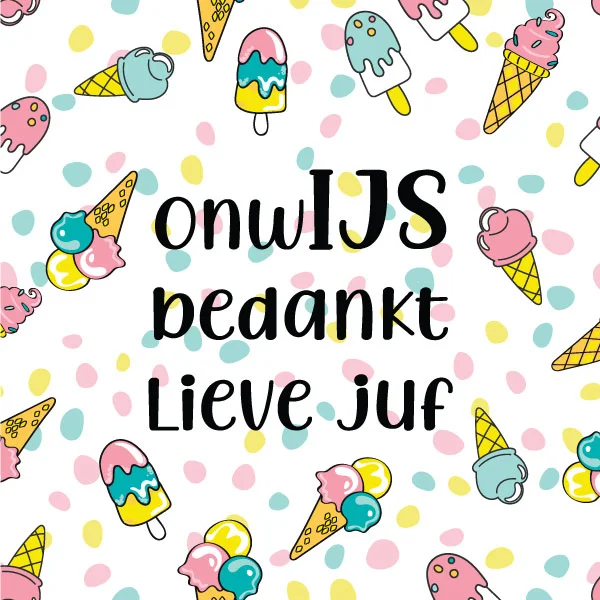 Onwijs bedankt juf label