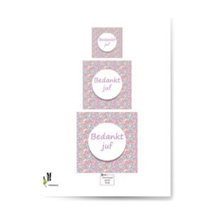 Hartjes bedankt juf print