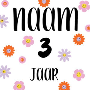Bloemen naam label