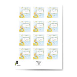 Lang haar princes label print