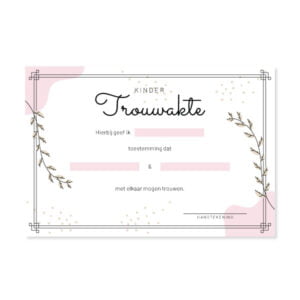Pink kindertrouwakte