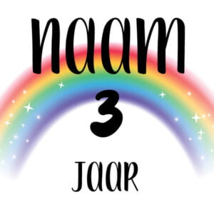 Regenboog naam label