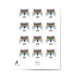 Regenboog naam print