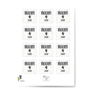 Stippen pastel naam print