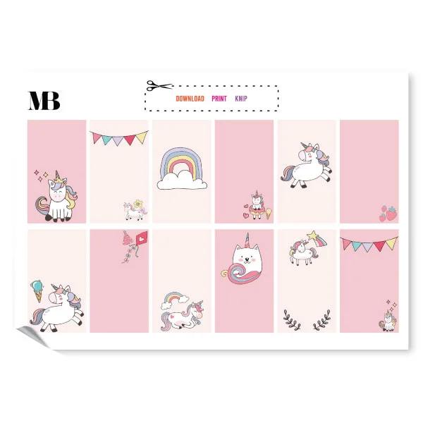 Unicorn fun broodtrommel briefjes