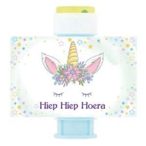 Unicorn hoera bellenblaas