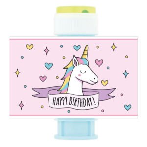 Unicorn pink doodle bellenblaas