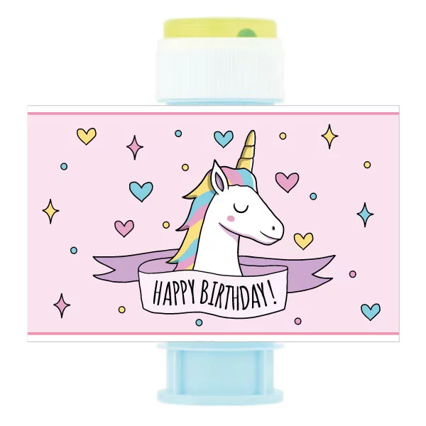 Unicorn pink doodle bellenblaas