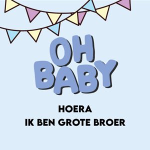 Hoera broer slinger label