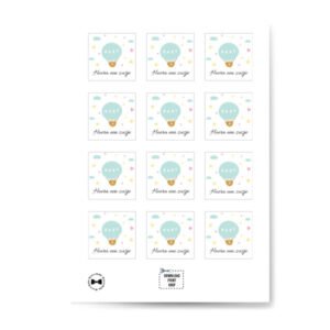 Luchtballon zusje labels