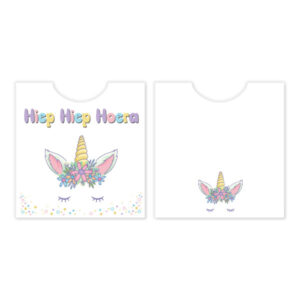 Unicorn hoera knijpfruit wikkel