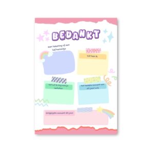 Bedankt schooljaar kleur