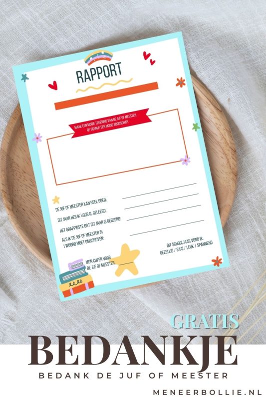 Rapport juf meester 2025 gratis