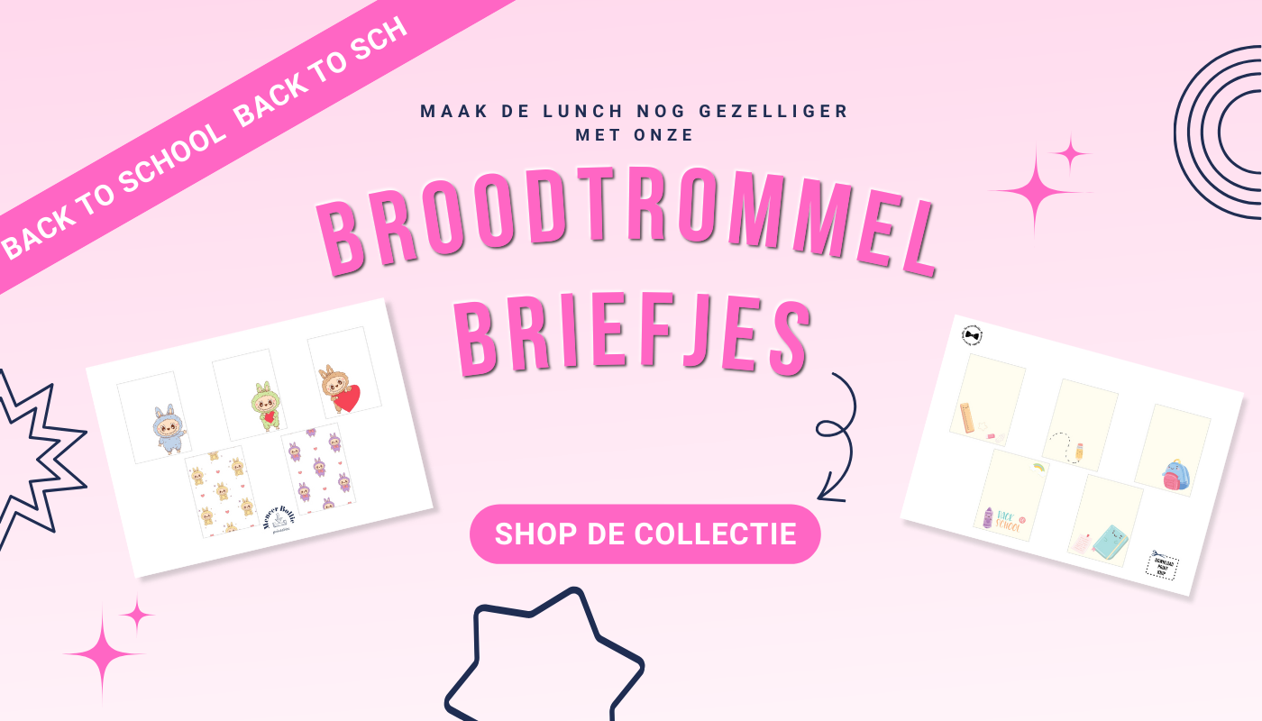 Back to school broodtrommel briefjes