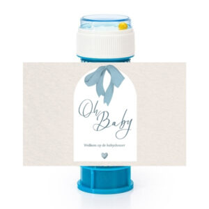 Strik blauw bellenblaas