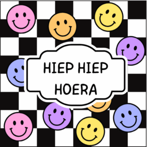 Smiley hiep hiep label