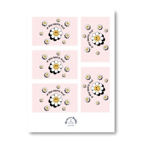 Smiley bloem roze wikkel