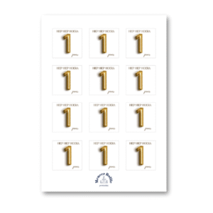 Hoera folie ballon 1 label