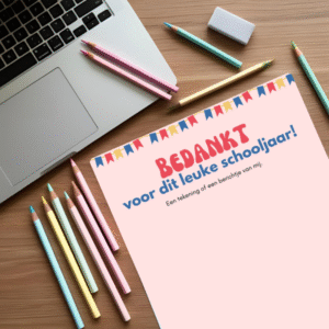 Bedankt invulkaart laptop