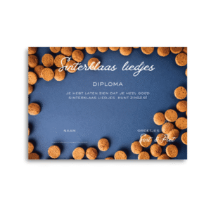 Sinterklaasliedjes diploma