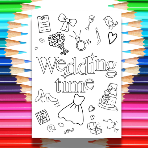 Home wedding kleurplaat