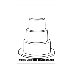 Bruidstaart kleurplaat