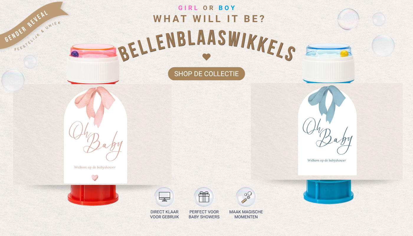 Bellenblaaswikkel banner baby