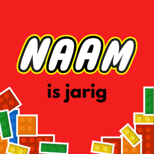Blokken naam jarig label