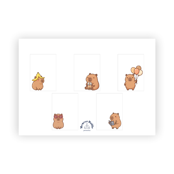 Capibara broodtrommel briefjes