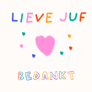 Lieve juf bedanklabel