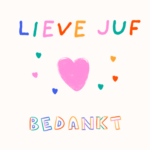 Lieve juf bedanklabel
